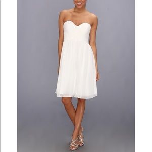 Donna Morgan Morgan Strapless Silk Chiffon Dress